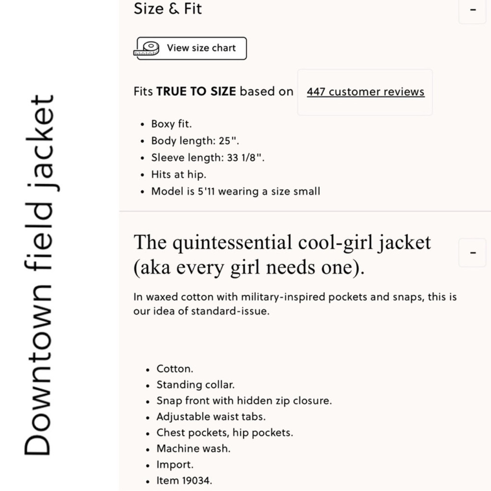 J. CREW 19034 BLUE DOWNTOWN FIELD WAXED 100% COTTON PLACKET UTILITY JACKET - Picture 4 of 16